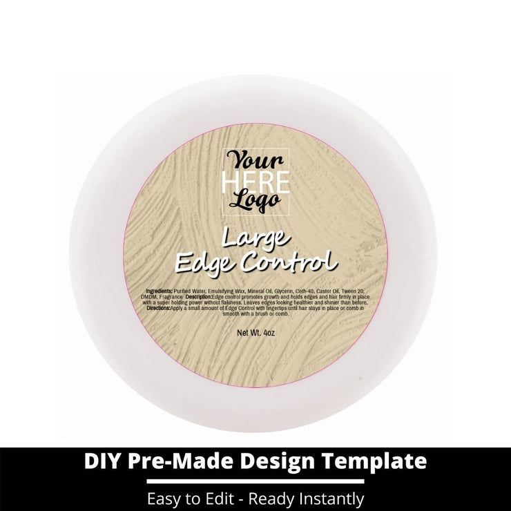 Large Edge Control Top Label Template 154