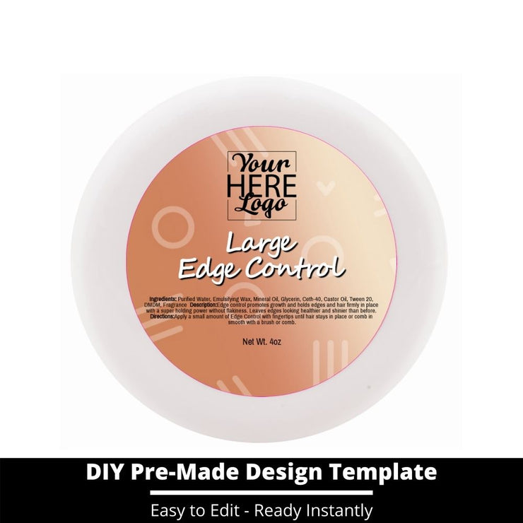 Large Edge Control Top Label Template 217