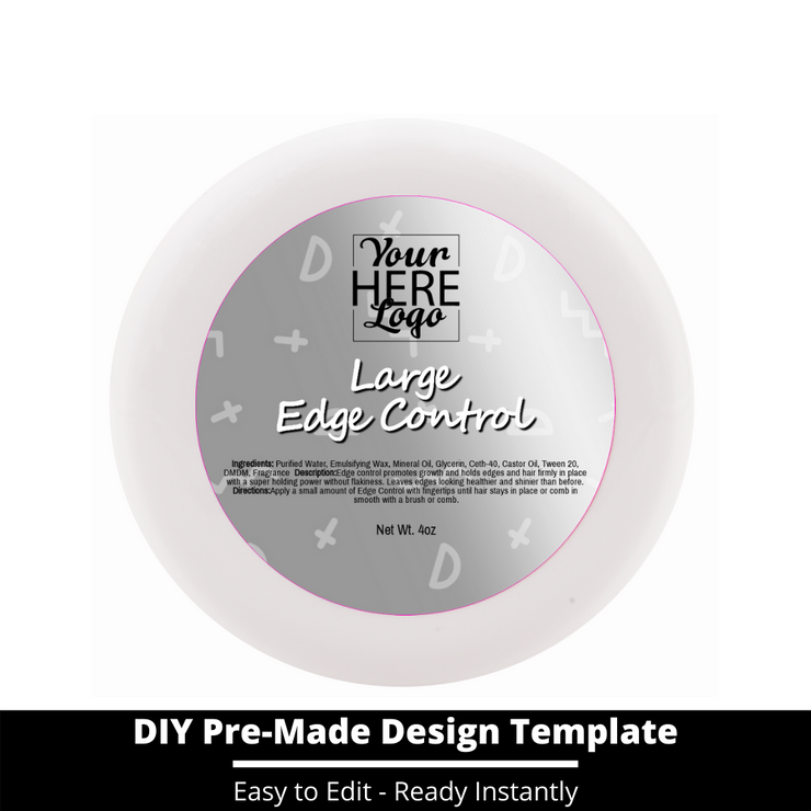 Large Edge Control Top Label Template 220