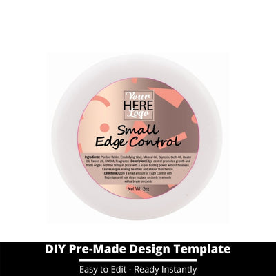 Small Edge Control Top Label Template 30