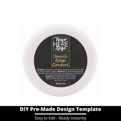 Small Edge Control Top Label Template 43