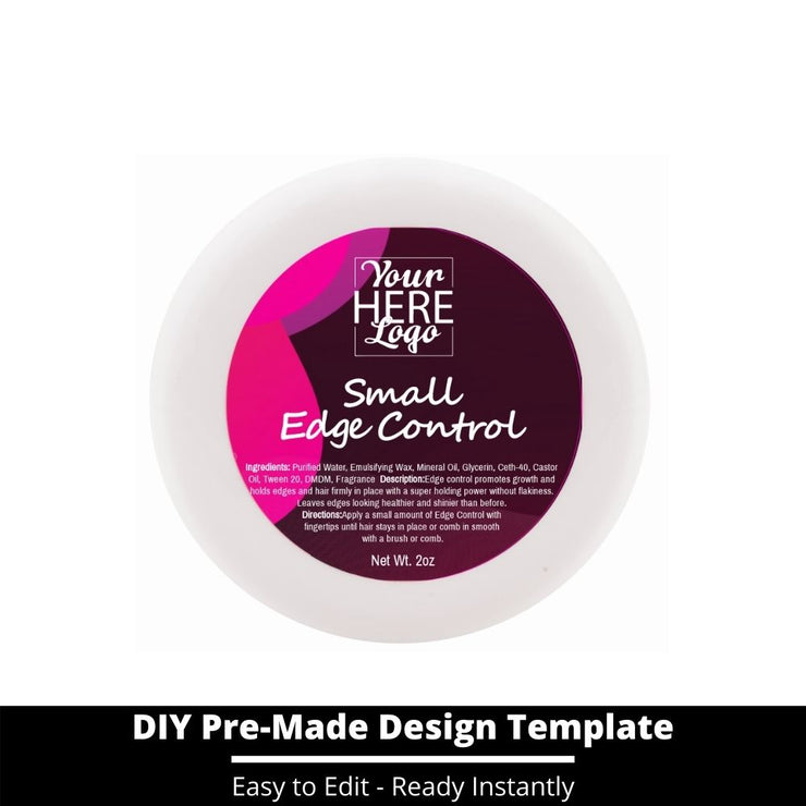 Small Edge Control Top Label Template 65