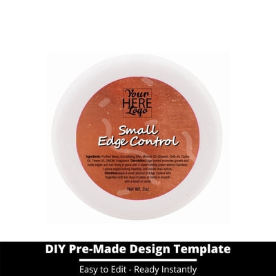 Small Edge Control Top Label Template 216