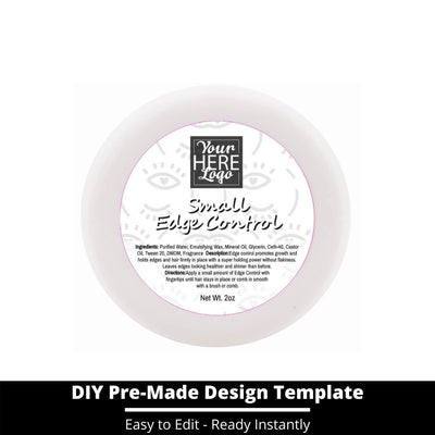 Small Edge Control Top Label Template 250