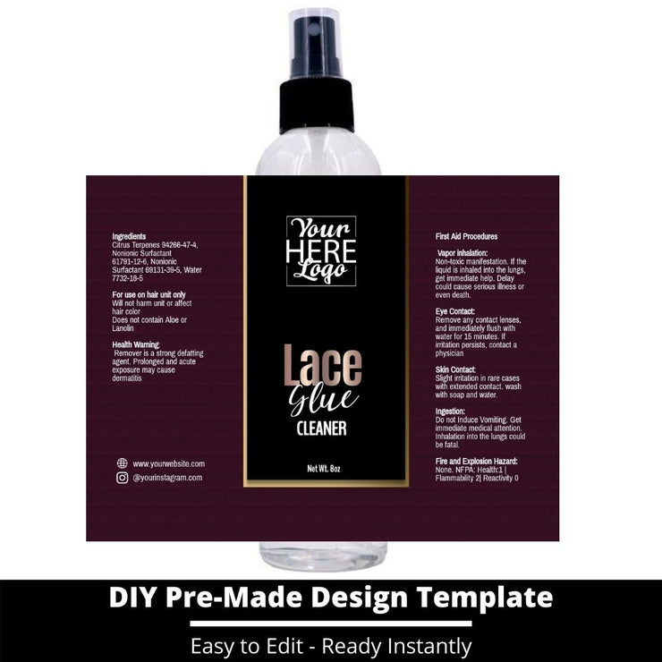 Lace Glue Cleaner Template 69