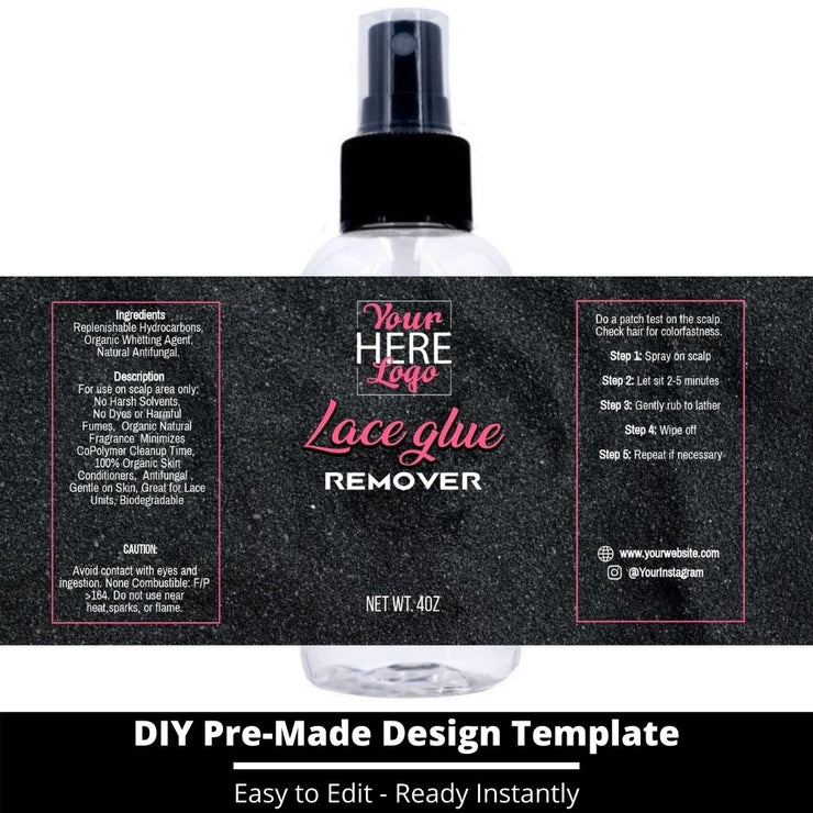 Lace Glue Remover Template 130