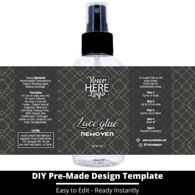 Lace Glue Remover Template 180