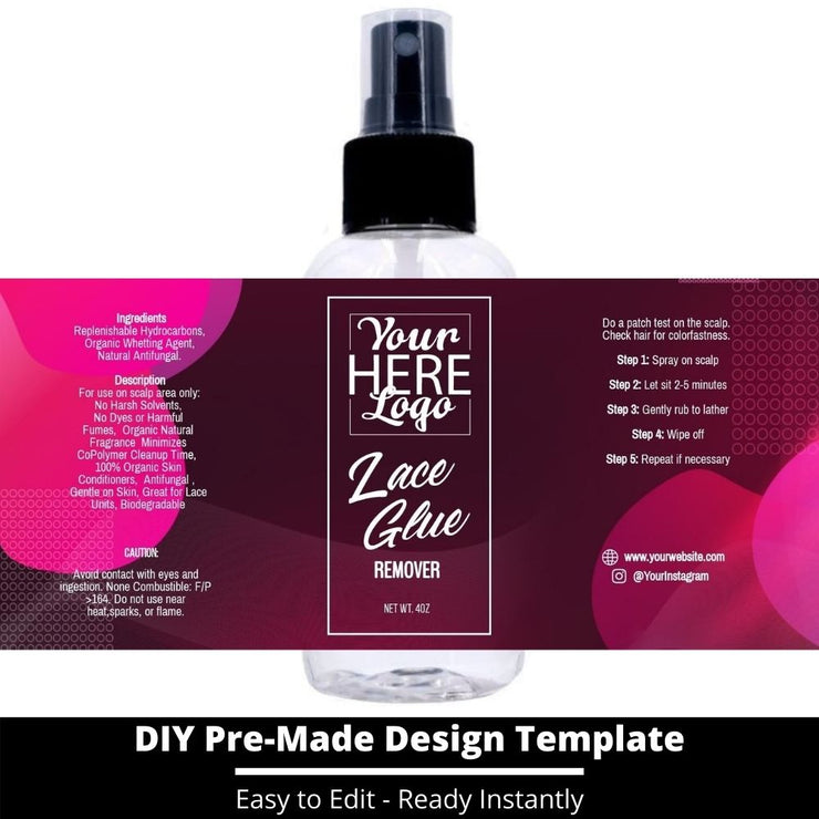Lace Glue Remover Template 65