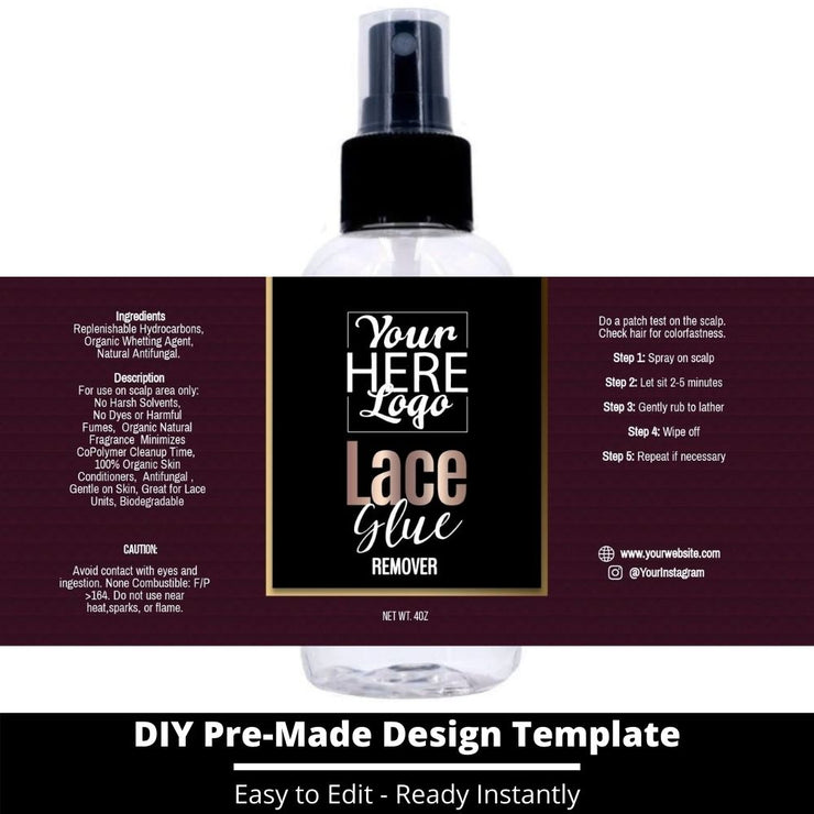 Lace Glue Remover Template 69