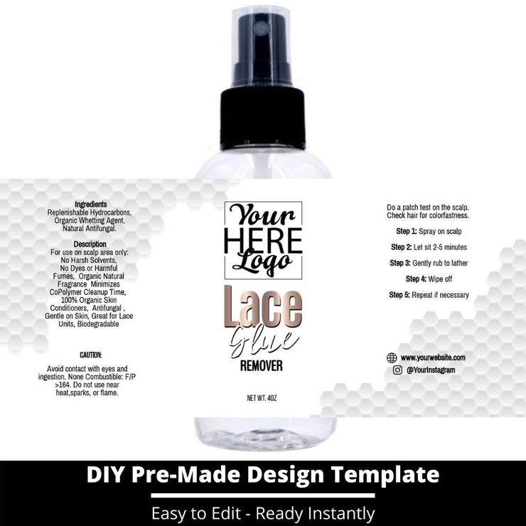 Lace Glue Remover Template 70