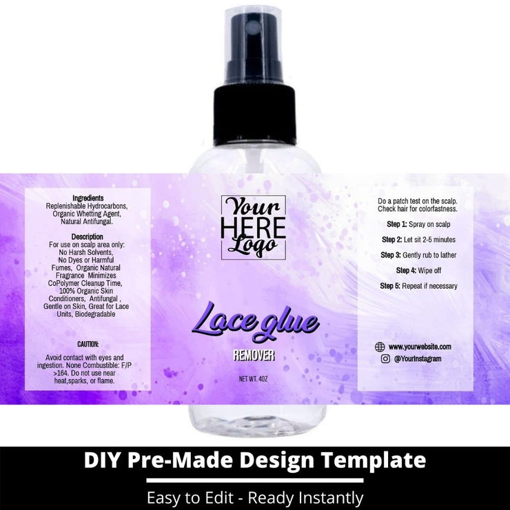 Lace Glue Remover Template 87