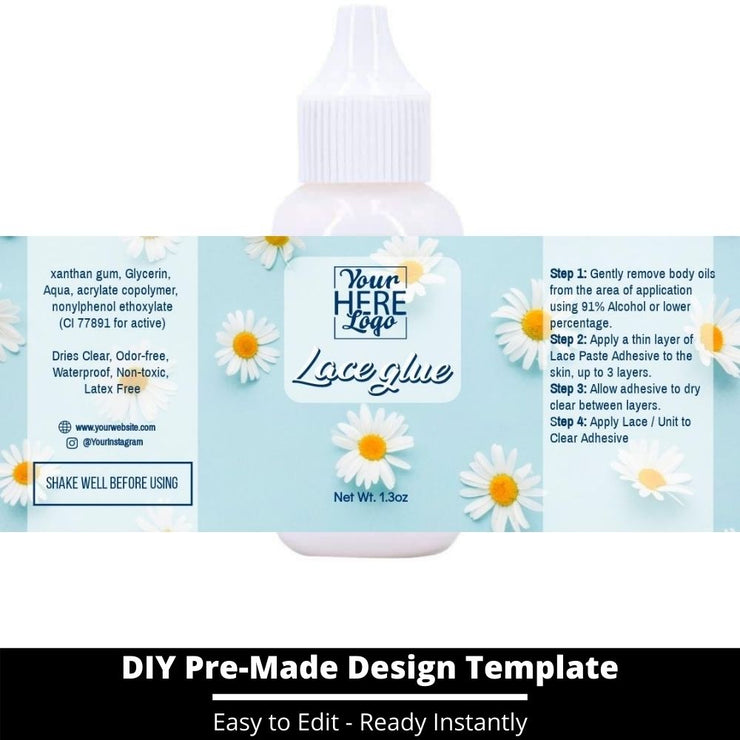 Lace Glue Template 125