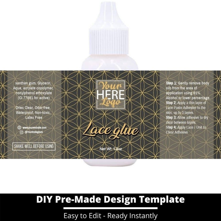 Lace Glue Template 175