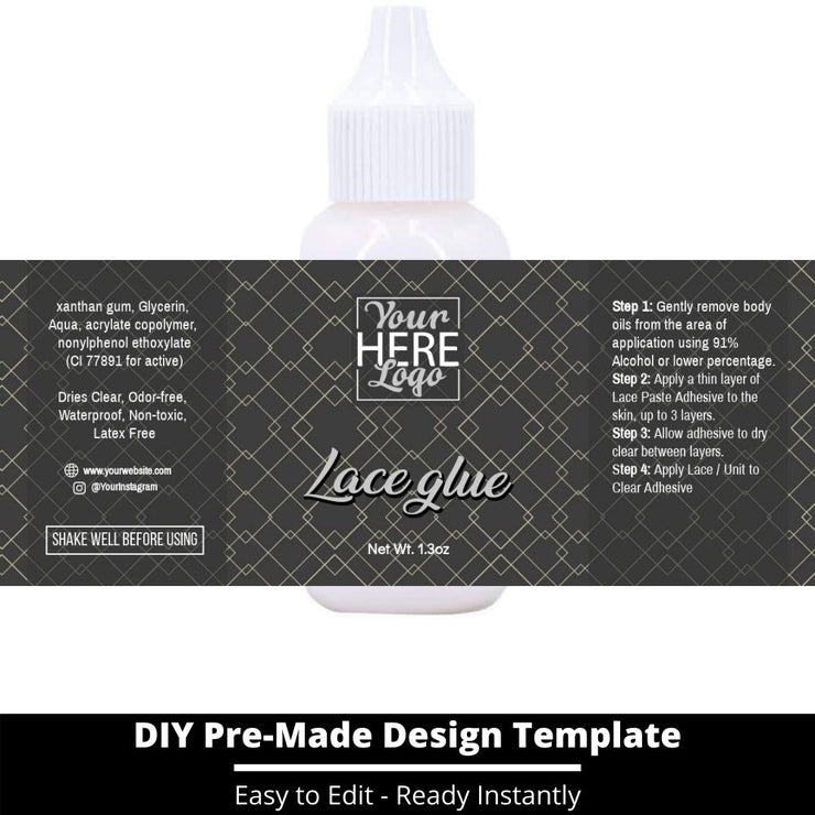 Lace Glue Template 180