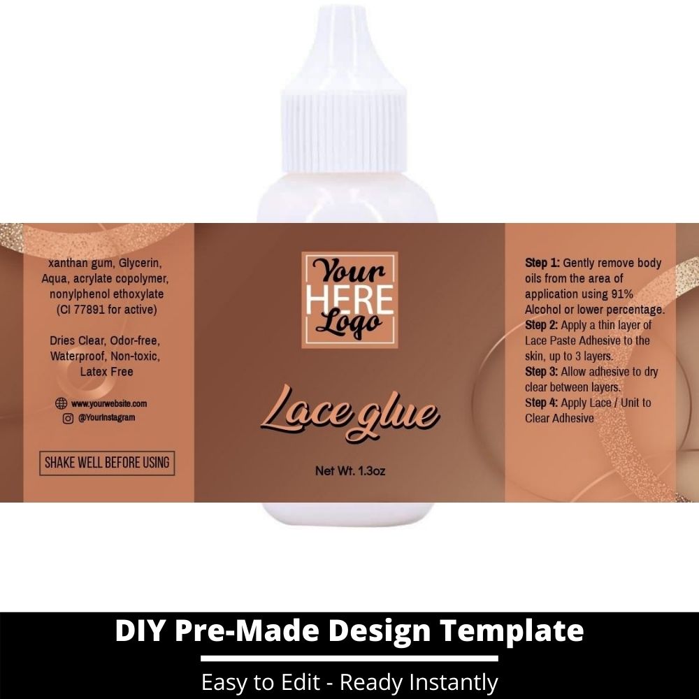 Lace Glue Template 194 (Design Your Lace Glue Label) – Private