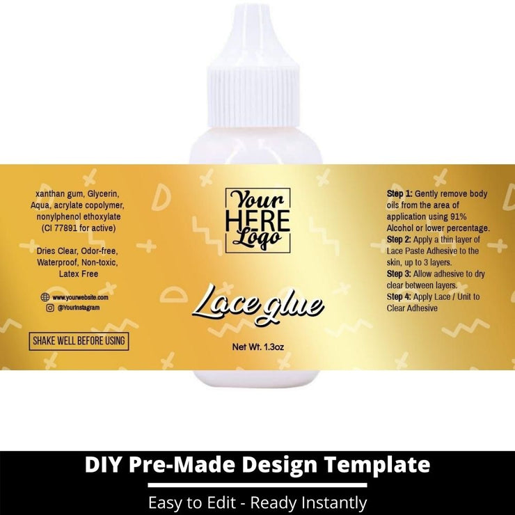 Lace Glue Template 210