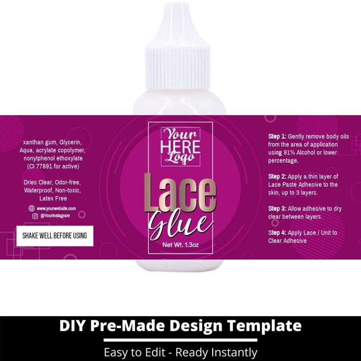 Lace Glue Template 86