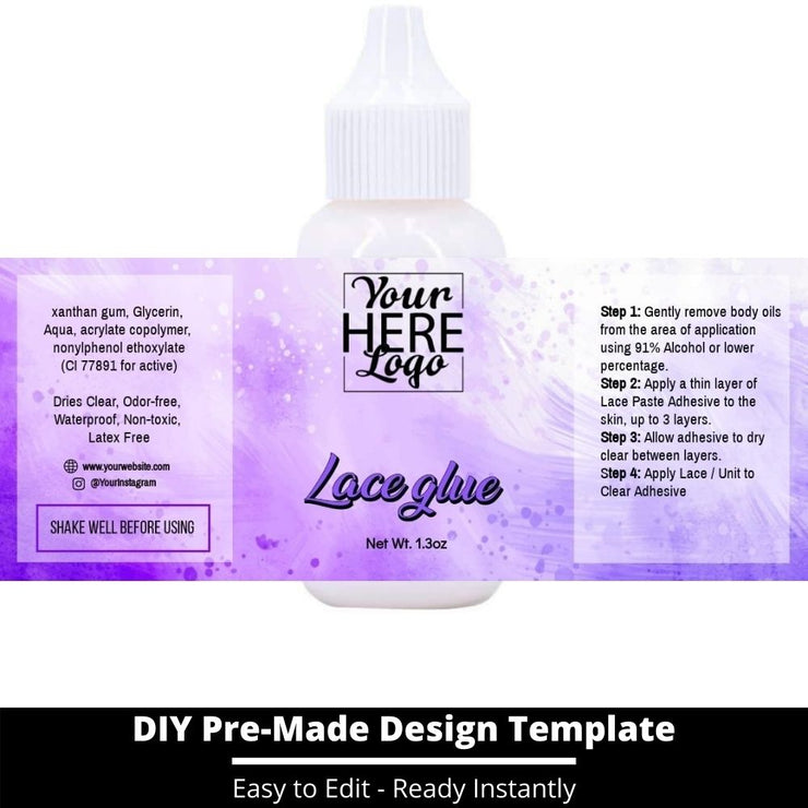 Lace Glue Template 87